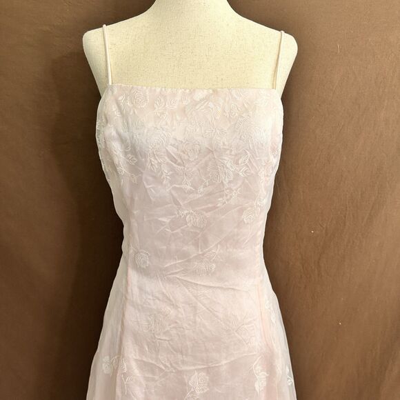 Vintage Pink Jessica McClintock Gunne Sax Prom Dress Sz 13 2000's Millennium Y2K - Picture 2 of 6